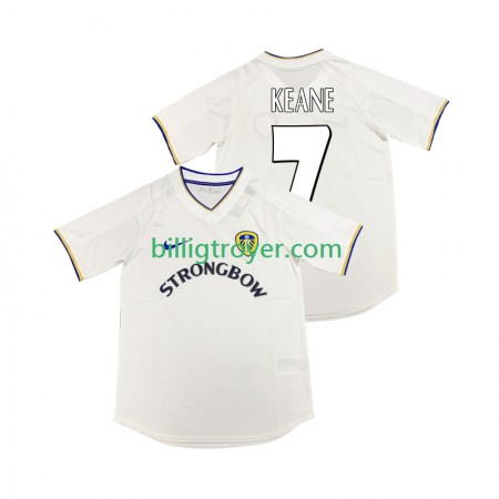 Billige Fotballdrakter Leeds United KEANE 7 2000 2001 Retro Hjemmedraktsett Kortermet